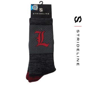 Strideline Louisville Cardinals Black Socks NWT